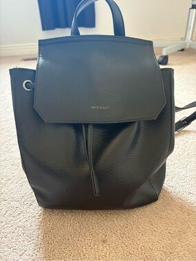 Matt & Nat Black Vegan Leather Backpack
